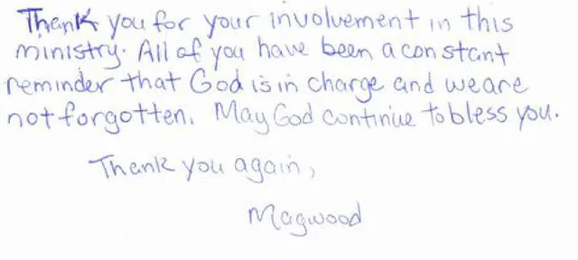 Handwritten note — The encouragement of being remembered. A typed excerpt follows.